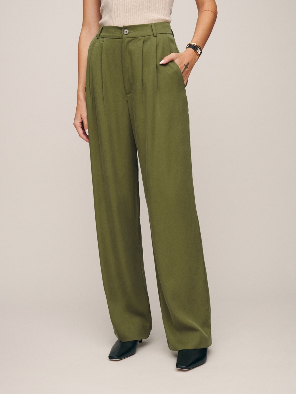 Reformation High Waist Mason Trousers
